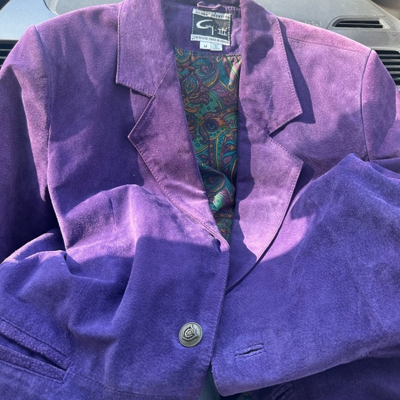 Vintage Global Identity G3 Leather Suede Blazer – Purple – Medium - Picture 7 of 7